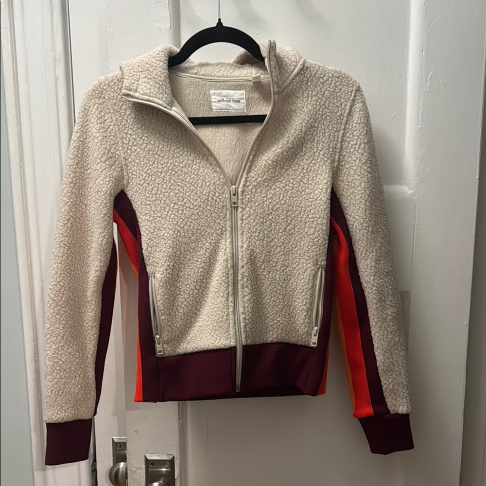 Aritzia Wilfred Free Multicolor Sherpa Sweatshirt